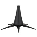 ideamall クラリネットスタンド フルート スタンド 折りたたみ式 コンパクト 転倒防止 5本脚 (ブラック)