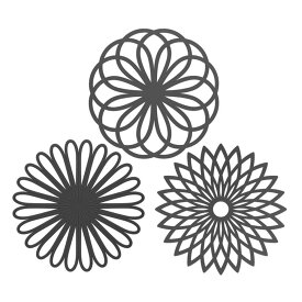 ideamall シリコン 鍋敷き 耐熱 鍋敷 おしゃれ 滑り止め 壁掛け飾り 3枚セット