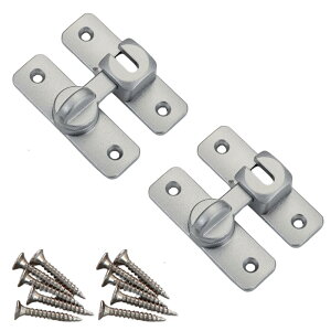 ideamall ドアロック 後付け 防犯 引き戸 鍵玄関ドア 錠前90度 180度兼用 2個セット