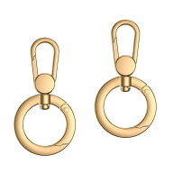 【P10倍&5%OFFクーポン】スマホカラビナ アクセサリー キーリング ストラップ 2個セット (マットゴールド)