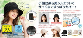 クールUV小顔クロッシェ　母の日 UVカット99%　エレガント　クールマックス　さわやか　クール　　小顔 メッシュ　蒸れにくい