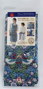 カバー モリスワールドコレクション エレガントエプロン キッチン  ポケット付き いちご泥棒 家事 掃除