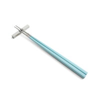 【P3倍/20日限定＆100円クーポン】クチポール クーベ 箸 + 箸置きセット ターコイズ Cutipol KUBE [ネコ…