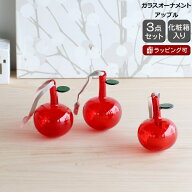 イッタラ オーナメント ガラス アップル 3個セット 60mm レッド iittala 【インテリア ギフト 結婚祝い …