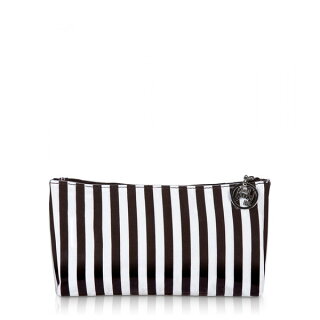 ヘンリーベンデルHenriBendelミディアムコスメティックバッグBrown&WhiteStripeMediumCosmeticBag