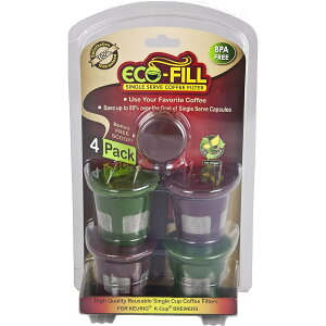 再利用可能なKカップポッドフィルターとコーヒースクープ ボーナスパック ECO-Fill K-Cup Pod Filters and Coffee Scoop 人気 輸入 キッチン 雑貨