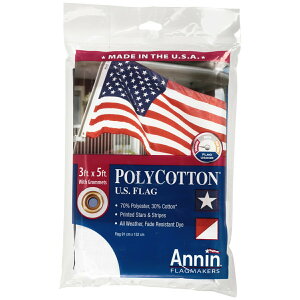 USA AJ   CeA  lC̍ Annin Flagmakers 76.2cm x122cm Annin 2.5 ft x 4 ft with Grommets Polycotton U.S. Flag tbO