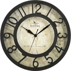 掛け時計 おしゃれ 見やすい 壁掛け 20cm レイズドナンバー ウォールクロック アメリカンクラフト オイルラビングブロンズ 素朴な アンティーク風 時計