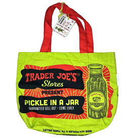 トート バッグ Trader Joe's トレーダージョーズ ヘビー コットン 丈夫 ピクルス エコバッグ 買い物バッグ