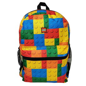 子供用 リュックサック レゴ バックパック 16インチ マルチカラー ブリック バッグ フロント & サイド ハイドレーション ポケットおしゃれ Legoブランドリュック人気 女の子