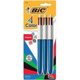 全商品お買い得クーポン発行中 ビック USA 4色 ボールペン 3本 ミディアムポイント1mm 4色 BIC USA 4-Color Ball Pen Medium Point 1.0mm レッド ブルー ブラック グリーン