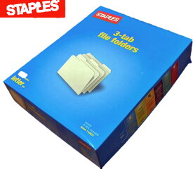 TRU RED マニラファイル Staples! 書類整理がとても簡単に マニラ ファイル フォルダー 1/3-Cut Tab Letter Size Manila File Folders 100per Box