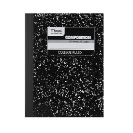 輸入ノート 【カレッジルール】 ノートブック ミード Mead ブラックマーブル コンポジションブック ノート 100シート 文具 使いやすく人気