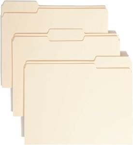 �}�j���t�@�C�� ���ސ��� Smead �}�j�� �t�@�C���t�H���_�[ 1/3-Cut Tab Letter Size Manila 24 per Box