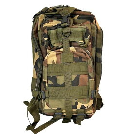 CAMO 防水 20L バックパック アサルト ショルダーバッグ アウトドア キャンプ ハイキング 旅行 Assault Shoulder Bag Military Pack [Forest Camouflage]