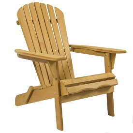ガーデンチェアー デッキチェアー アウトドア Outdoor Adirondack Wood Chair Foldable Patio Lawn Deck Garden Furniture