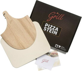 ピザ用キット 究極のピザストーンセット ピザベーキングストーン 38x30.5センチ 木製ピザピール オーブン バーベキューグリルで使用可能なピザストーン