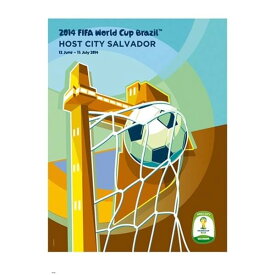2014 FIFA サッカーワールドカップ ブラジル オフィシャルライセンス ポスター ブラジル ホストシティ 開催都市ポスター サルヴァドール 【正規オフィシャルグッズ】