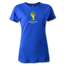 レディース 2014 ワールドカップブラジル FIFA オフィシャルエンブレム Tシャツ ロイヤルブルー