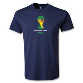 2018 FIFA ワールドカップ ロシア オフィシャル トロフィー エンブレム スーパーソフト Lサイズ Tシャツ (NAVY)