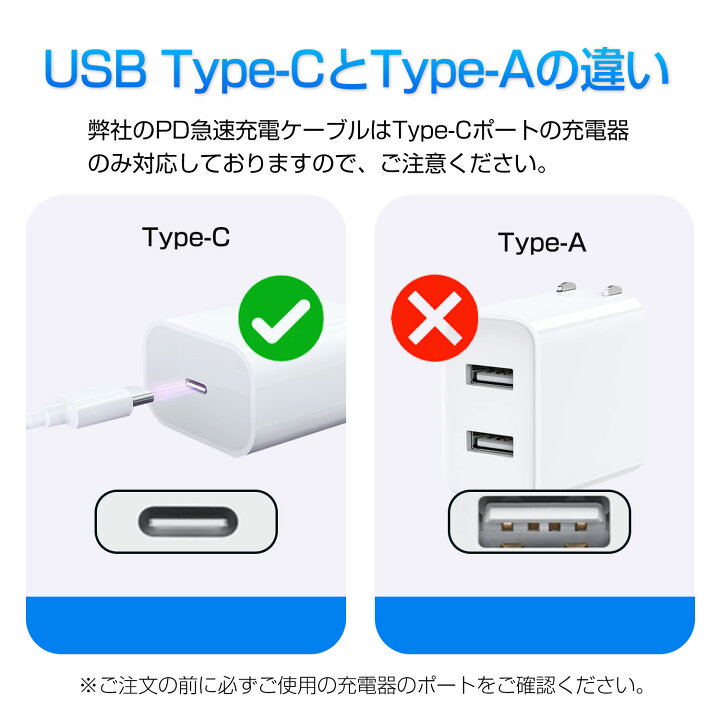楽天市場】【100円OFFクーポン】iPhone PD 急速充電 ケーブル 【選べる  