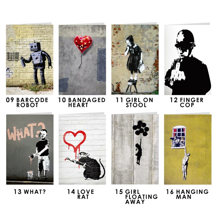 楽天市場】グリーディングカード バンクシー BANKSY メッセージカード 