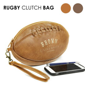 クラッチバッグ ポーチ ポシェット ラグビー ラグビーボール レザー RUGBY CLUTCH BAG ラグビー グッズ メンズ レディス セカンドバッグ