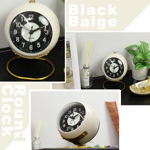 目覚まし時計 置き時計 アナログ かわいい おしゃれ 置時計 北欧 めざまし時計 目覚まし アラーム ナイトライト 電池式 静か ミニ 小さい リビング まるころ時計 子供 こども 大人 アンティ