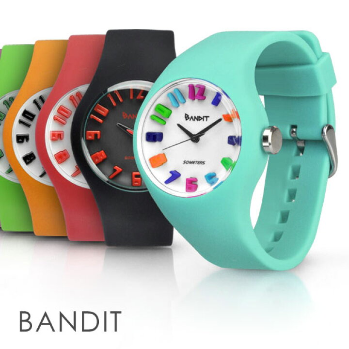 楽天市場 レディース 腕時計 ブランド Bandit 3d インデックス メンズ アナログ スポーツ ウォッチ シリコン ウォッチ 防水 キッズ 送料無料 おしゃれ かわいい プレゼント ギフト 人気 ユニセックス デザインウォッチ 腕時計 雑貨 イデアル