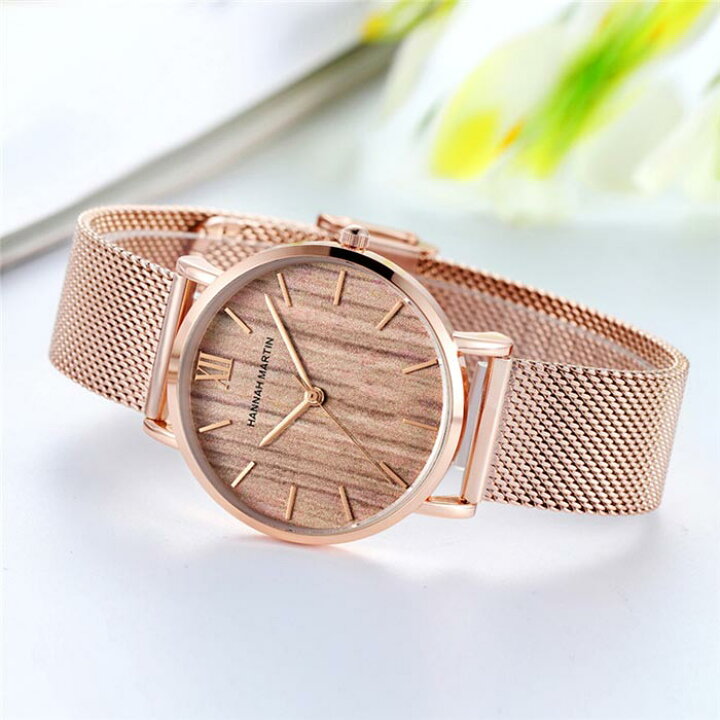 HANNAH MARTIN ローズゴールド時計 Amazon レディース 腕時計 Hannah