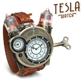 【送料無料】メンズ腕時計 腕時計 時計 おしゃれ ブランド かっこいい 高級 スチームパンク ギフト プレゼント プレゼントメンズ腕時計 ThinkGeek シンクギーク TeslaWatch テスラウォッチ デザインウォッチ