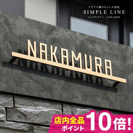 【今なら1000円OFFクーポン利用でSサイズ8,800円～】表札 戸建 表札 ステンレス 表札 アイアン 表札 切り文字 表札 漢字 表札 おしゃれ 表札 筆記体 二世帯 オーダーメイド 表札 おしゃれなステンレス表札 (シンプルライン) アイアン表札【#おすすめ表札】