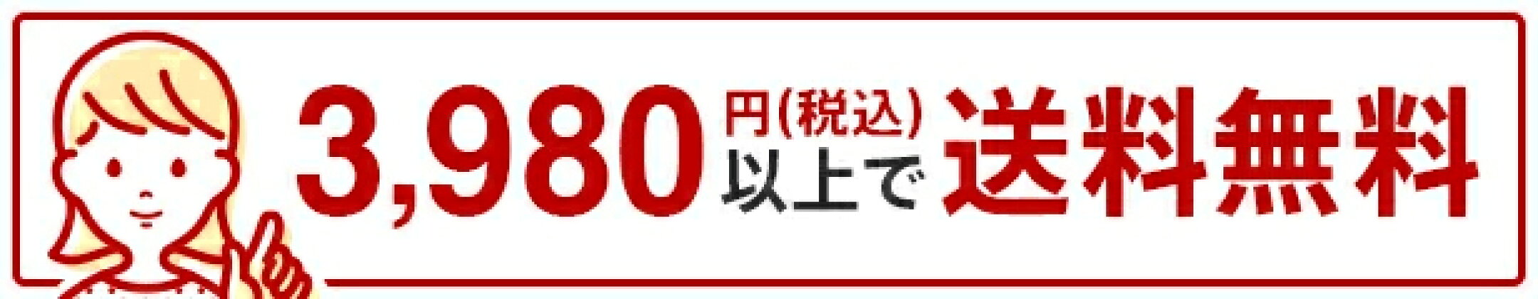 3980円（税込）以上で送料無料！