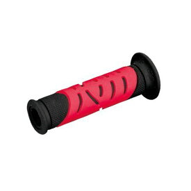 デイトナ DAYTONA 98043 PRO−GRIP スーパーバイクグリップ＃719 耐震GEL 125mm 貫通 ブラック／レッド PROGRIP エンド貫通 レッドOP