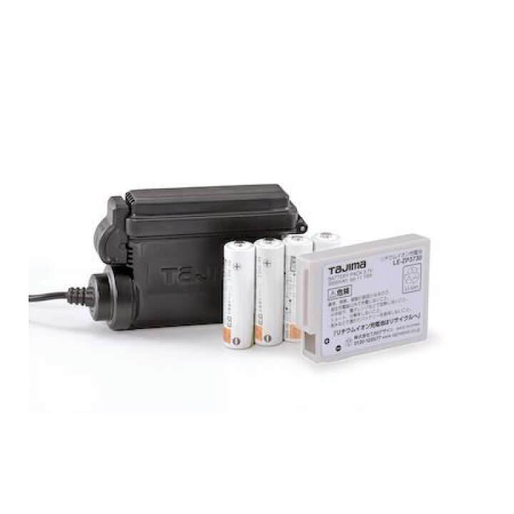 タジマ ペタLEDヘッドライトE351セット LE-E351-SPBK USB充電ケーブル アダプター付 バッテリ ブラック 出産祝い ブラック