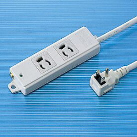 【即納在庫品】「直送」サンワサプライ TAP-K2L-5 工事物件タップ 抜け止めコンセント 2個口 L型 ケーブル長5mTAPK2L5 抜け止めコンセント SANWA L型 電源タップ