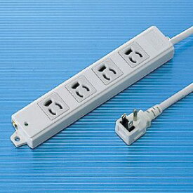 【即納在庫品】「直送」サンワサプライ TAP-K4L-3 工事物件タップ 抜け止めコンセント 4個口 L型 ケーブル長3mTAPK4L3 SANWA 抜け止めコンセント L型 電源タップ L型プラグ