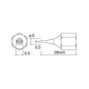 (LINE�N�[�|���L)���� A1308 �m�Y��/�w���^ 0.5MMX4MM A-1308 HAKKO �z�b�g�����g�h�z�� �����^�[�̃m�Y��