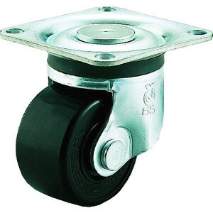 【即納在庫品】「直送」ユーエイキャスター HG-65PB プレート式 自在 低床キャスター フェノール 車輪径65mm Hタイプ HG型 取付寸法71×71