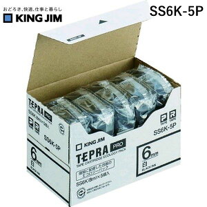 �y���[�݌ɕi�z�u�����v�L���O�W�� KING JIM SS6K-5P �e�v��PRO�e�[�v�J�[�g���b�W �e�[�v�F�F�� �����F�F��