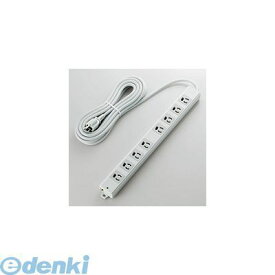 【即納在庫品】「直送」ELECOM エレコム T-WRMK3850LG/RS RoHS対応 工事用 8個口 3ピン 抜け止めタップ 雷サージ防止 TWRMK3850LG/RS