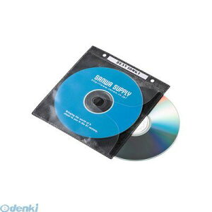 サンワサプライ FCD-FR100BKN DVD・CD不織布ケース(リング穴付・ブラック)