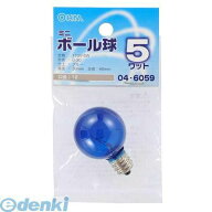 オーム電機 LB-G3205-CA ミニボール球（G30/5W/ブルー/E12）