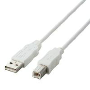 ELECOM �G���R�� USB2-ECO50WH �G�RUSB�P�[�u��(A-B�E5m)