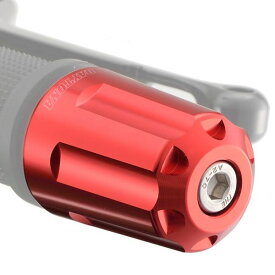 デイトナ DAYTONA 17265 デイトナ バイク用 バーエンド アルミビレット ヘビーウエイト リボルバー カワサキ M8タイプ ZRX1200DAEG Ninja250 など レッド