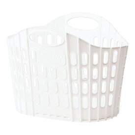 JLV0501 折りたためるランドリーバスケット ホワイト 120328