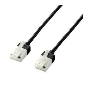 GR ELECOM LD-GPASST/BK30 LANP[u Cat6A X[p[X c܂Ȃ 3m ubN RJ45RlN^ 10Gbps RoHSwߏ 10