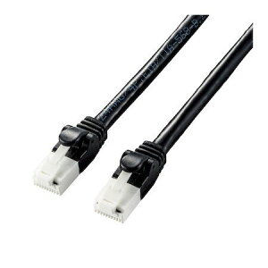 �G���R�� ELECOM LD-GPAT/BK10 LAN�P�[�u�� Cat6A �c�����܂�Ȃ� 1m �u���b�N RJ45�R�l�N�^ 10Gbps RoHS�w�ߏ��� 10����