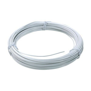 【即納在庫品】「直送」トラスコ TRUSCO TCW-20W カラー針金 ビニール被覆タイプ ホワイト白 #14 線径2.0mm 1kg