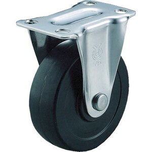 【即納在庫品】「直送」ユーエイ SR-100RH プレート式 固定 キャスター ゴム 車輪径100mm Sタイプ SR型 取付寸法82×40